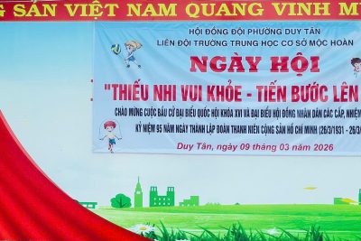 TRƯỜNG THCS MỘC HOÀN RỘN RÀNG  NGÀY HỘI “THIẾU NHI VUI KHOẺ – TIẾN BƯỚC LÊN ĐOÀN”